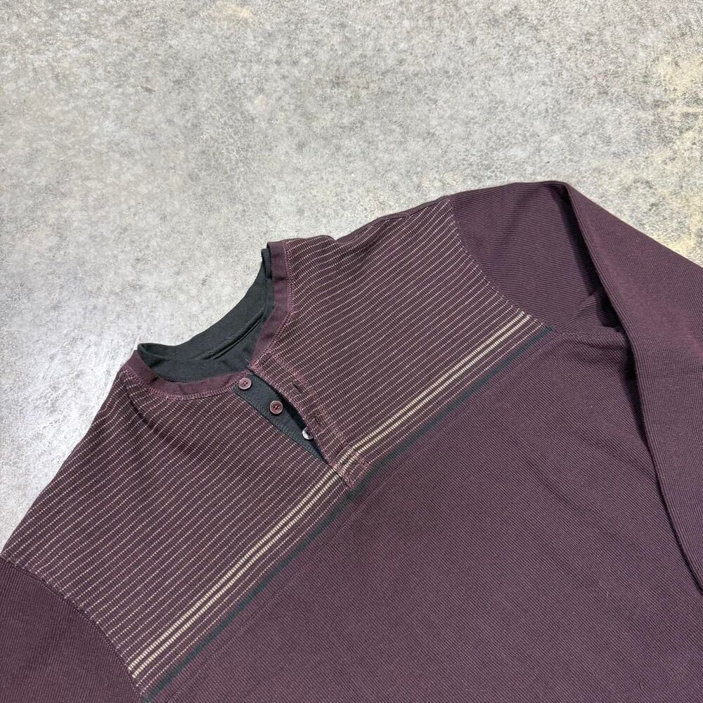 Haggar Men's Burgundy and Brown Shirt